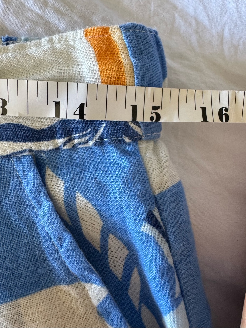European Flax 100% linen wrap skirt featuring a tropical beach floral print - Picture 9 of 9